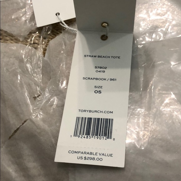 Tory Burch straw liability beach tote bag - Picture 6 of 6